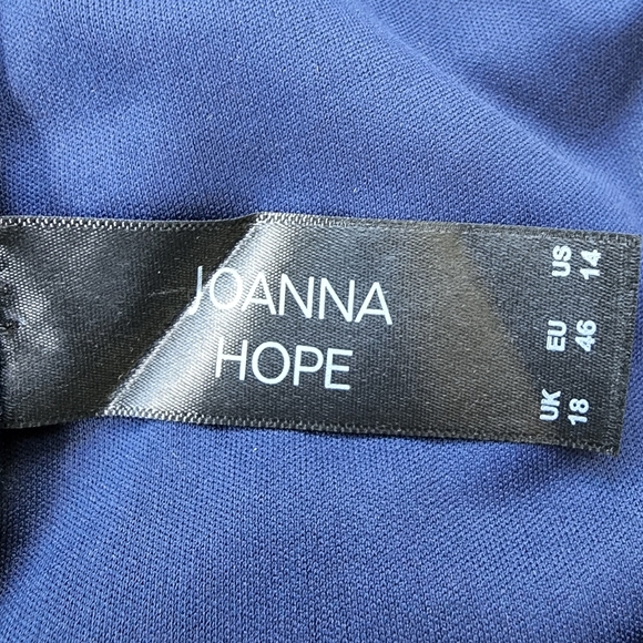 Joanna Hope Navy Blue Sheer Short Sleeve Lace Sweetheart Mermaid Maxi Dress - Picture 16 of 16